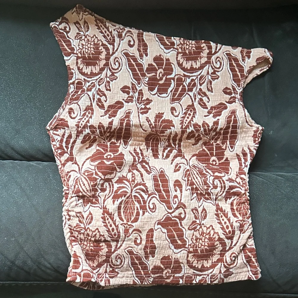 Free People Rust Floral Blouse - Picture 5 of 6
